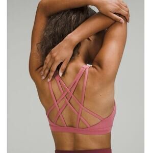 Lululemon Free To Be Serene Sports Bra Brier Rose Size 4 Light Support